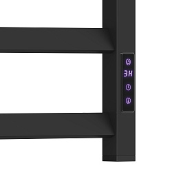 Полотенцесушитель электрический Point Атлант PN18848B П8 400x800, диммер справа, черный