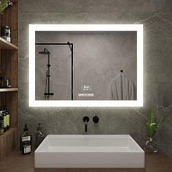 Зеркало/LED-подсветка/(91,5см*68,5см)/антизапотевание/многофункц. сенсор. выключатель Elton/AQUA D