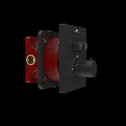 Встраиваемый смеситель для душа VSCV-321TMB двухфункциональный, термостатический, черный, , шт