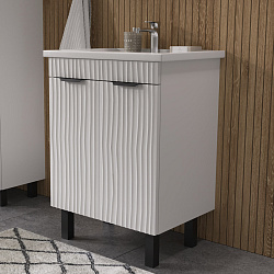 Тумба напольная Lotty 60.2D белая (Миранда 60)