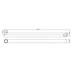 Излив плоский для универсального смесителя, 50см, хром