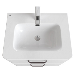 Тумба напольная с умывальником, белая, 60 см, Brick, IDDIS, BRI60WFi95K