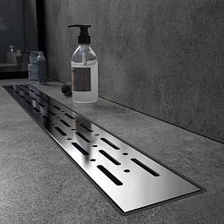 Corpa Nera Grossi/Гросси душевой трап 60 см с гидрозатвором, решетка из нержавеющей стали