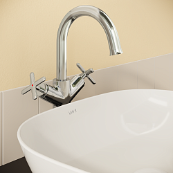 Origin Classic Высокий смеситель двухвентильный для раковин/чаш для раковины, цвет хром, A42886