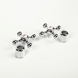 Маховик для смесителя, 8x24, крест, хром, комплект, 2 шт, ID, IDDIS, 991KR241SM