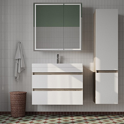 Шкаф-зеркало с подсветкой, 80 см, Zodiac, IDDIS, ZOD8000i99