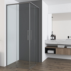 Душевой уголок Ultima VSS-7UL8080CLGM, 800*800, вороненая сталь стекло прозрачное, , шт