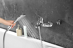 ВЫВОД plus ADVANCE Смеситель для ванны с коротким изливом, поворотный переключатель, латунь/хром