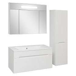 Тумба /1 ящ/подвесная/белый/раковина Прима (100см) Olivia/AQUA DE MARCO