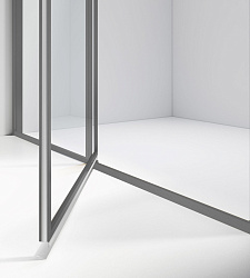 Душевая дверь Slim 8mm VDP-4SL120CLGM, вороненая сталь, стекло прозрачное, , шт