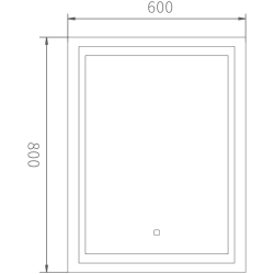 Зеркало LED 600*800 мм,HB660