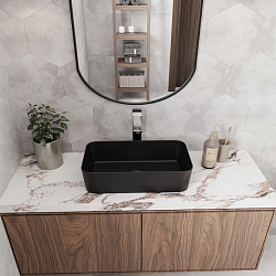 Corpa Nera Grossi/Гросси 48 раковина накладная, черный матовый