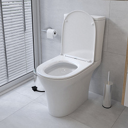 Corpa Nera Paganini/Паганини унитаз-компакт безободковый, торнадо, быстрос.сиденье с микролиф, белый