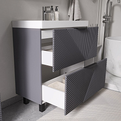 Тумба напольная Geometry 80.2Y графит (9696-80v)