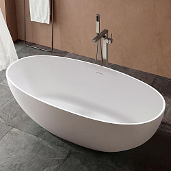 Ванна Солид Серфейс (Solid Surface) Vincea VBT-4S06-1800MW, 1800*800*560, белый матовый, щелевой пер