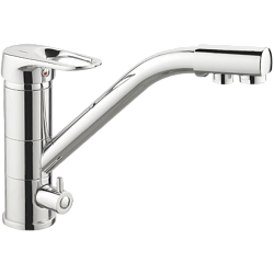 Смеситель для кухни с подключением фильтра, латунь, хром HB4304