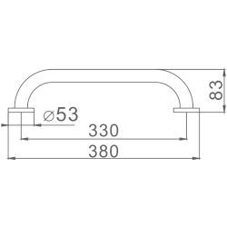 Поручень прямой HB1718