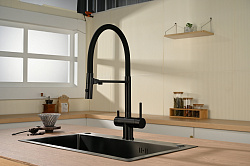 Смеситель для кухни Vincea VKF-120MB, черный, , шт