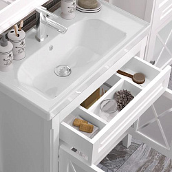 Тумба Opadiris Палермо 80, цвет белый матовый (под раковину CeraStyle FRAME 80)