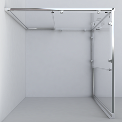 Душевой уголок Garda VSS-1G1212CLG, 1200*1200, брашированное золото, стекло прозрачное, , шт