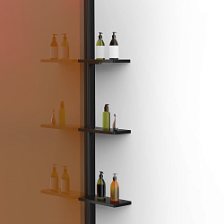 Душевая перегородка Walk-In VSW-1WSL120GSB, 1200*2000, черный матовый, стекло янтарь, , шт