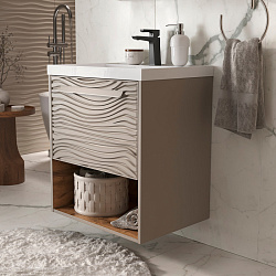 Тумба подвесная Gleam 60.1Y с нишей, амарок/дуб вотан (78857(60))