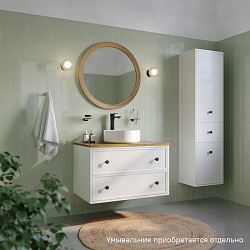 Тумба подвесная, со столешницей, 80 см, белый матовый, Torr, IDDIS, TOR80WBi95K