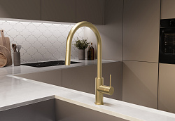 Смеситель для кухни City VKF-2C1BG, брашированное золото, , шт