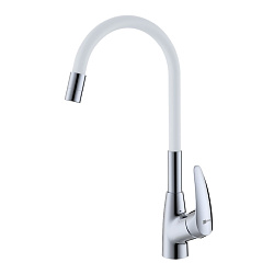 LINARA Смеситель для кухни с гибким изливом, высота излива 26 см, длина 22 см, латунь/хром