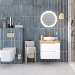 Столешница из массива NORDIC 600*520*40 /ясень /с отв. под раковину/