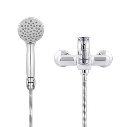 Aringa Рейн смеситель для ванны и душа с аксессуарами, хром