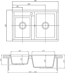 Мойка кух ДЕЛИЯ 78 DBL кофе