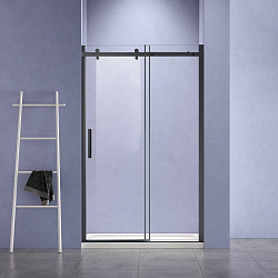 Душевая дверь Como-N VDS-4CN160CLB, 1600, черный, стекло прозрачное, , шт