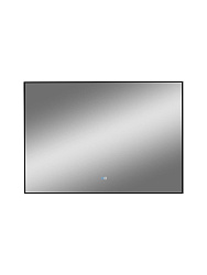 Зеркало "Amer Led" 1000*700 с фоновой подсветкой, черной окантовкой, с функцией антизапотевания