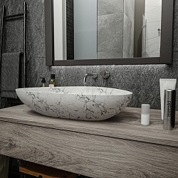 Corpa Nera Paganini/Паганини  60 раковина накладная, белый мрамор