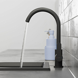 Смеситель для кухни Pragma Melpul, матовый черный, MEL7.B1JU.002