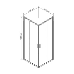 Душевой уголок Garda VSS-1G8012CLBN, 1200*800, брашированный никель, стекло прозрачное, , шт