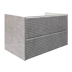 Тумба/2 ящ/подвесная/дымчатый серый/раковина Палермо(100см) Parma /AQUA DE MARCO