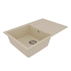 IMANDRA 760 Мойка кухонная из кварцгранита цвет: бежевый комплектация: крепеж, сливная арматура с пе
