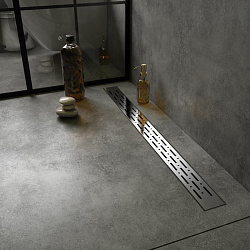 Corpa Nera Grossi/Гросси душевой трап 80 см с гидрозатвором, решетка из нержавеющей стали