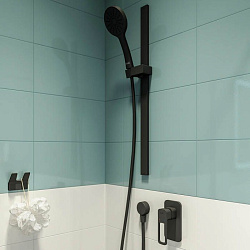 Встраиваемый смеситель с одним выходом, черный, Slide, IDDIS, SLIBL00i66